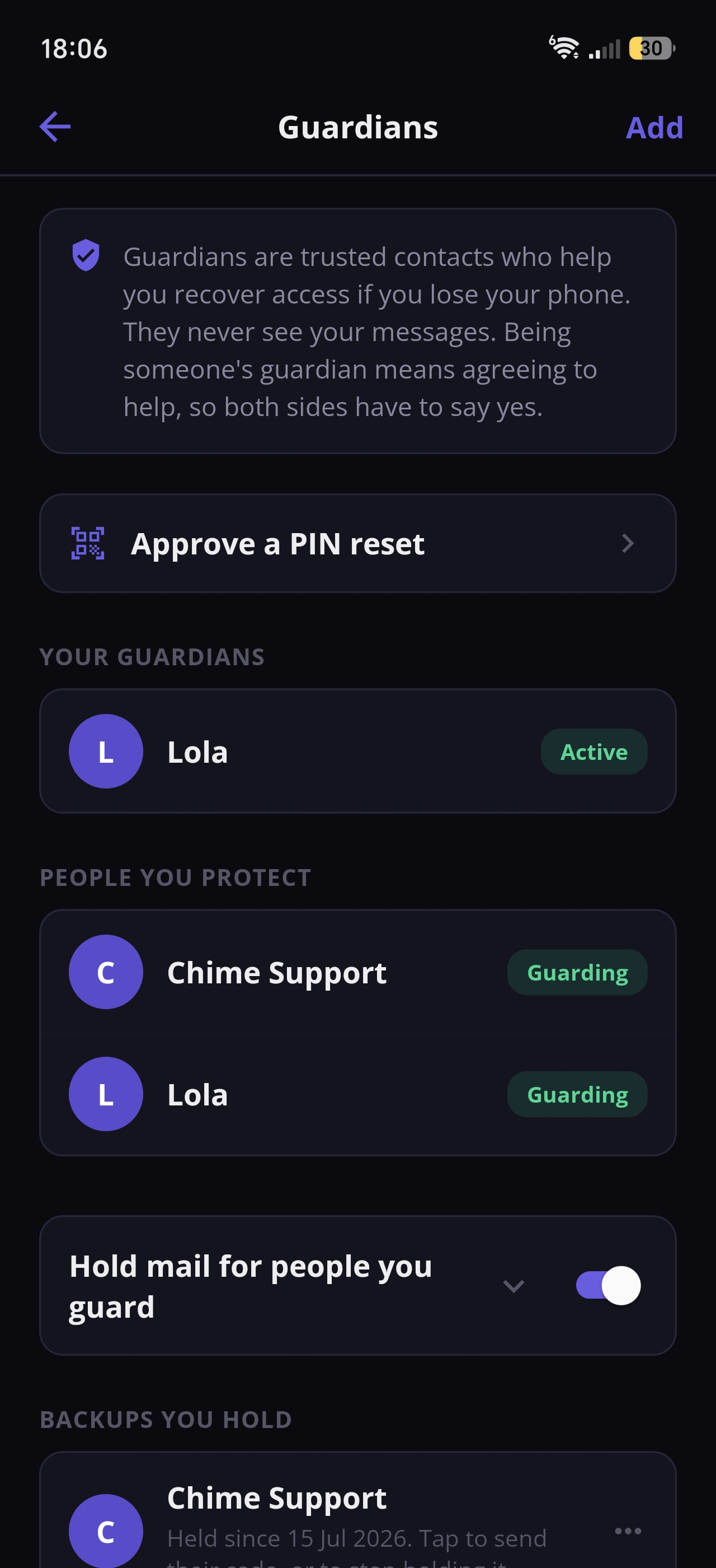 Guardians list